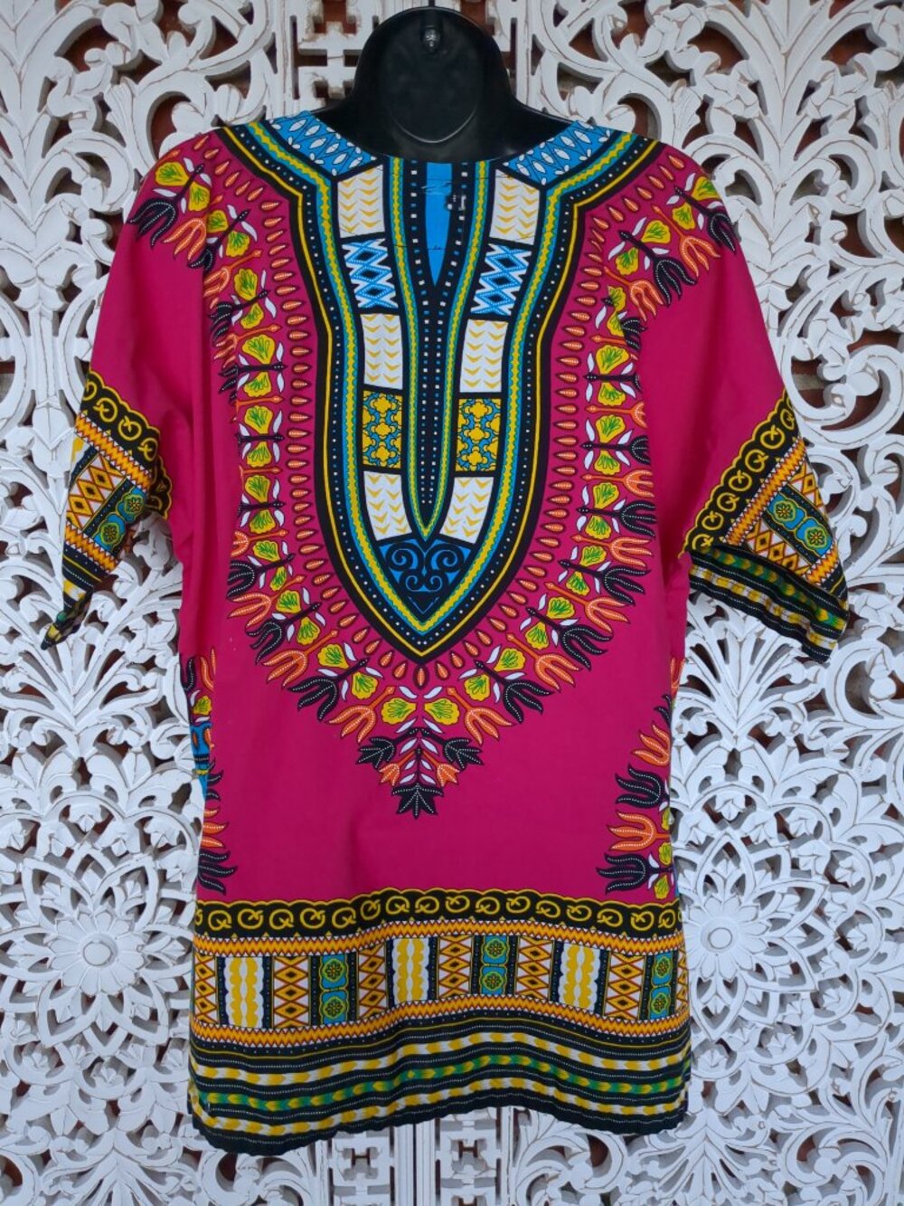M 100% Cotton Colorful Short Sleeve Tunic with Two Pockets - Picture 8 of 13